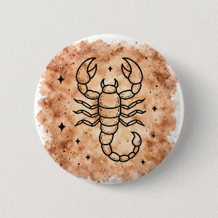 Scorpio Sign 6 Cm Round Badge