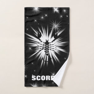 Scorpio sign hand towel