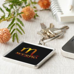 Scorpio Star Gold Key Ring