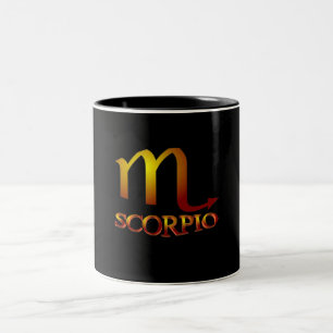 Scorpio Star Gold Two-Tone Coffee Mug