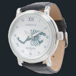Scorpio Star Sign Vintage Art | Customised Watch<br><div class="desc">A personalised watch tailored to the person who is represented by the star sign Scorpio.</div>