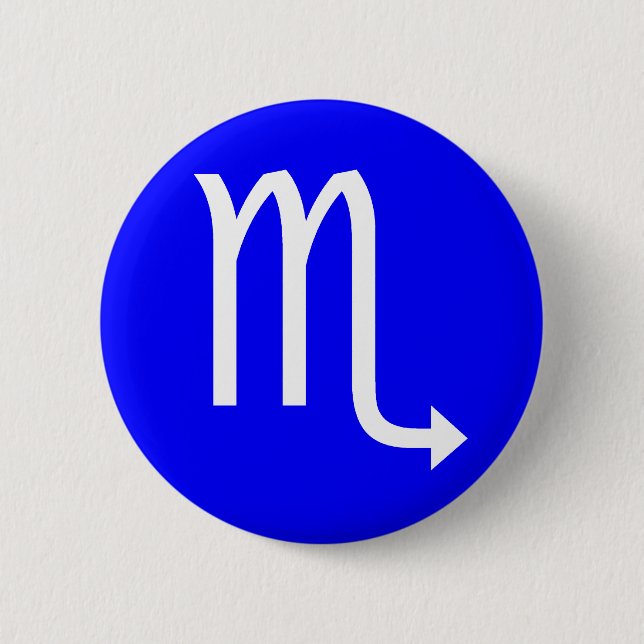 Scorpio Symbol 6 Cm Round Badge (Front)