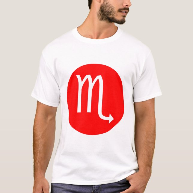 Scorpio Symbol - Customised T-Shirt (Front)