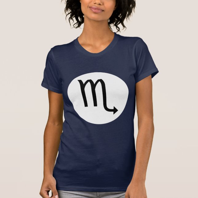 Scorpio Symbol - Dark Tee - Customised (Front)