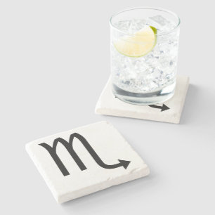 Scorpio Symbol Zodiac Stone Coaster