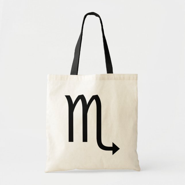 Scorpio Symbol Zodiac Tote Bag (Front)