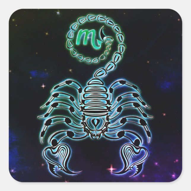 scorpio the scorpion zodiac stickers (Front)