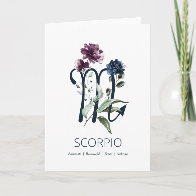 Scorpio Traits Birthday Card (Front)