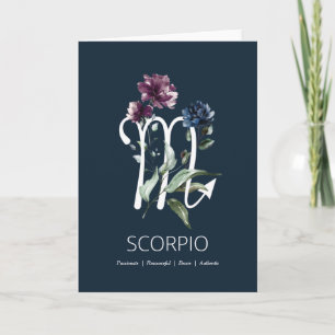 Scorpio Traits Birthday Card