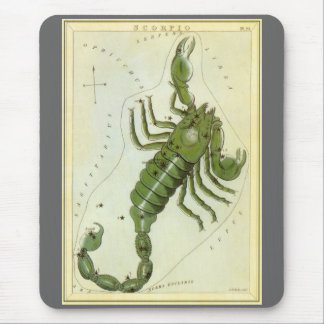 Scorpio, Vintage Constellation Urania's Mirror Mouse Pad