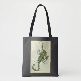 Scorpio, Vintage Constellation Urania's Mirror Tote Bag