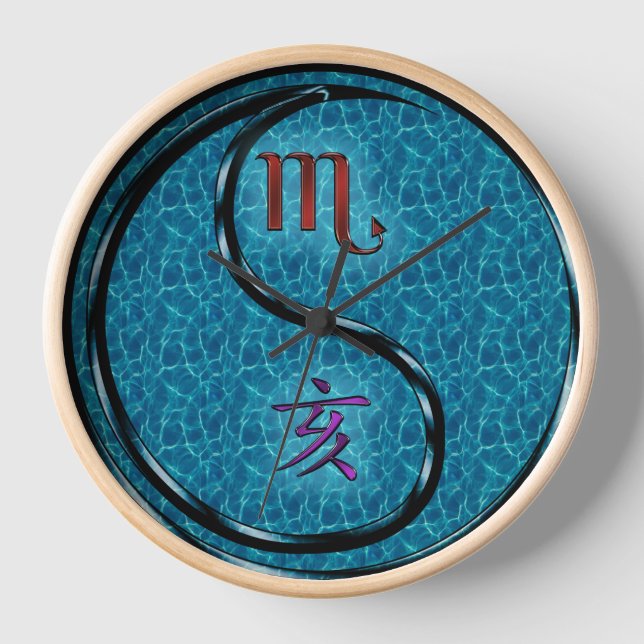 Scorpio & Water Boar Clock (Front)