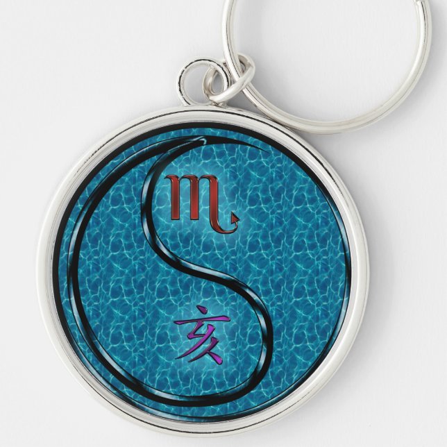 Scorpio & Water Boar Key Ring (Front)