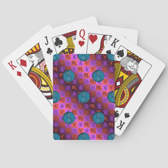 Scorpio & Water Boar Playing Cards (Back)