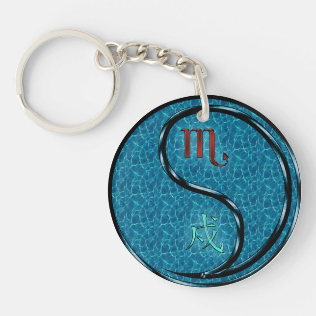 Scorpio & Water Dog Key Ring (Front)