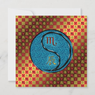 Scorpio & Water Dragon Card