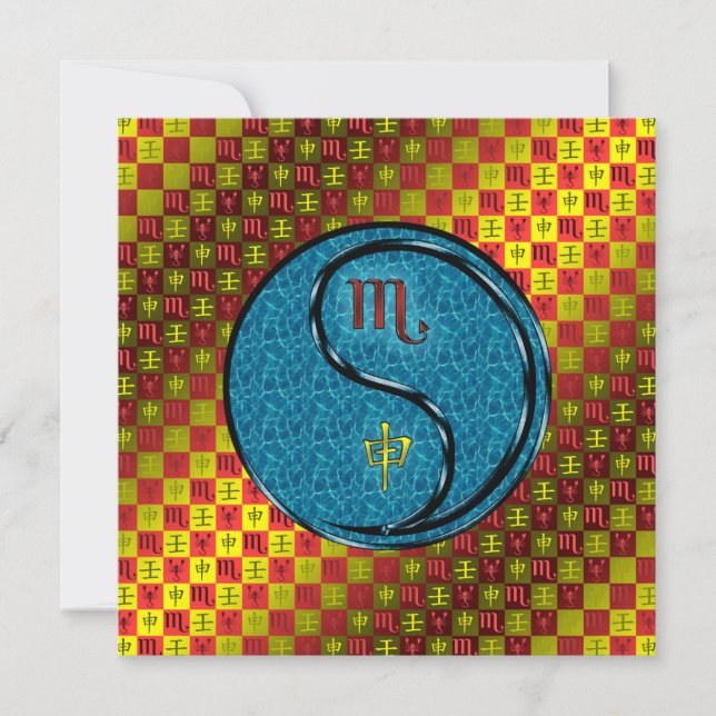 Scorpio & Water Monkey Card (Front)
