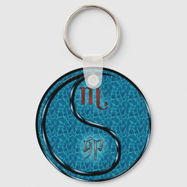 Scorpio & Water Rabbit Key Ring (Front)