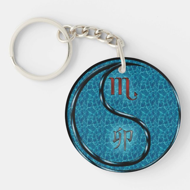 Scorpio & Water Rabbit Key Ring (Front)