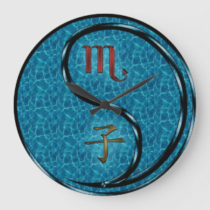 Scorpio & Water Rat Large Clock