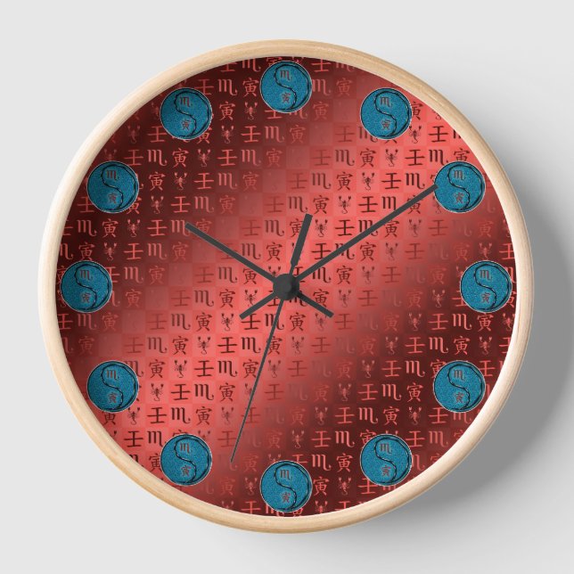 Scorpio & Water Tiger Clock (Front)