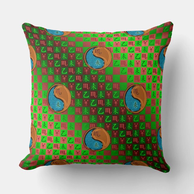 Scorpio & Wood Goat Cushion (Front)