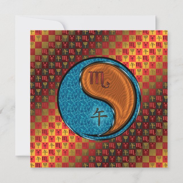Scorpio & Wood Horse Card (Front)