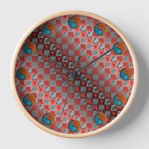 Scorpio & Wood Rabbit Clock