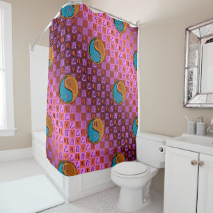Scorpio & Wood Rooster Shower Curtain