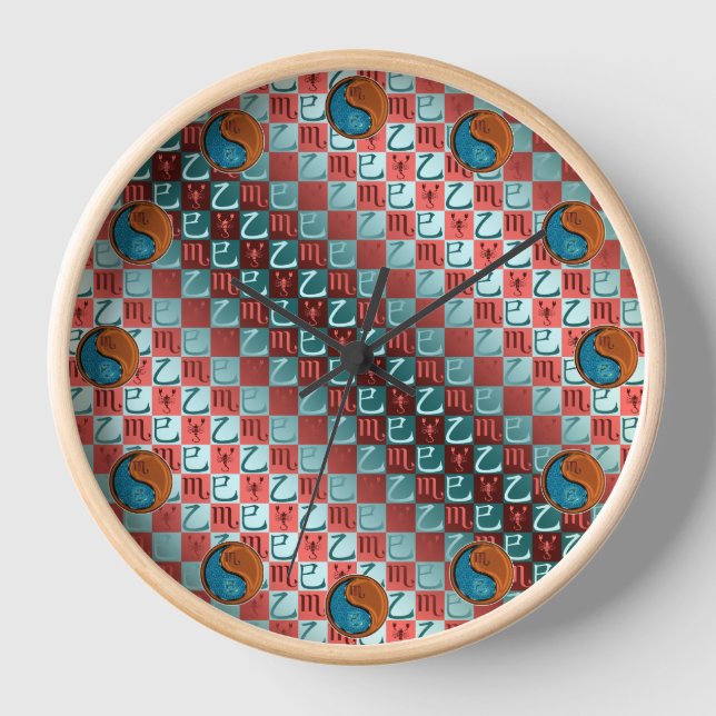 Scorpio & Wood Snake Clock (Front)