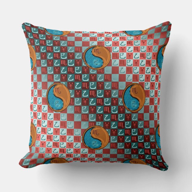 Scorpio & Wood Snake Cushion (Front)