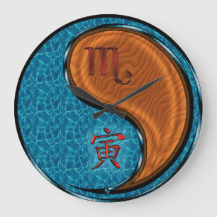 Scorpio & Wood Tiger Large Clock