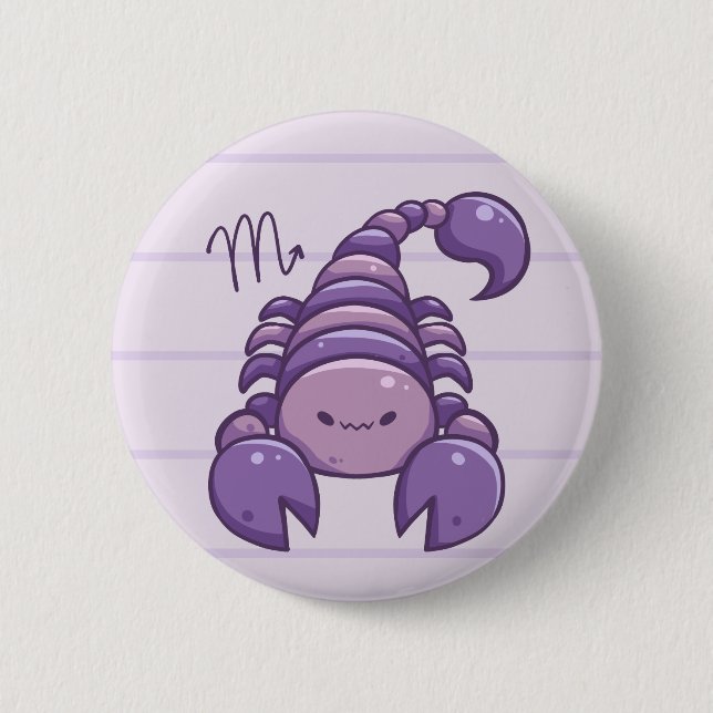 Scorpio Zodiac Animal Button (Front)