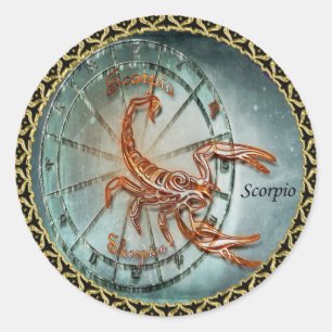 Scorpio Zodiac Astrology design Classic Round Sticker