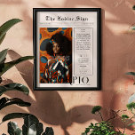 Scorpio | Zodiac Astrology Photo Newspaper Poster<br><div class="desc">This birthday zodiac poster is styled to look like a sleek newspaper cover that features your own photo and information. Perfect for friends & family to wish them a happy day on turning one year older. With recipients name, and birthday and zodiac sign personality traits included, this poster makes the...</div>