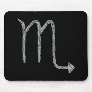 Scorpio. Zodiac Astrology Sign. Black. Mouse Pad