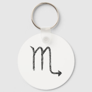 Scorpio. Zodiac Astrology Sign. Key Ring