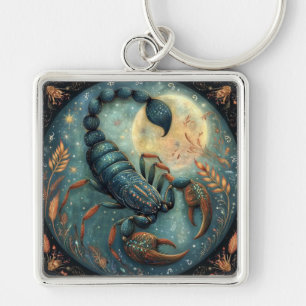 Scorpio Zodiac Astrology Sign Mystical Birthday Key Ring