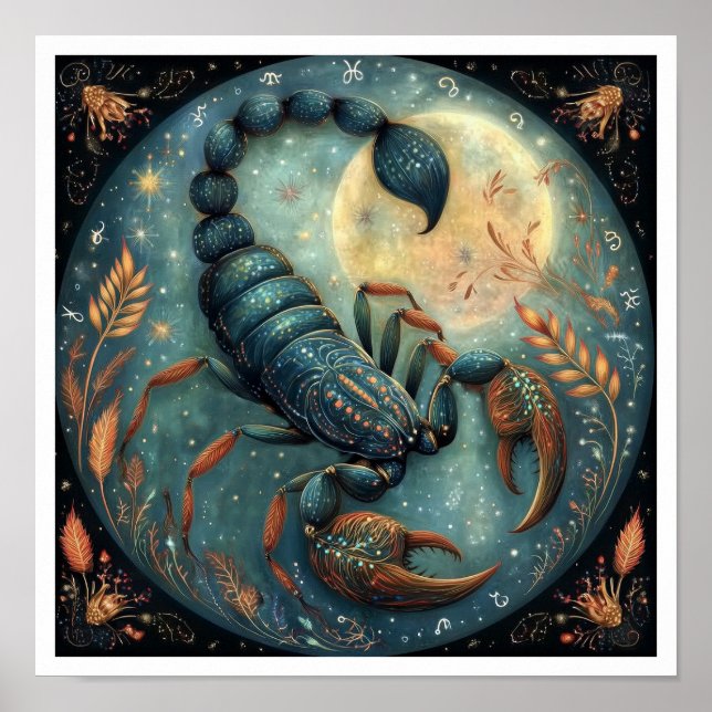 Scorpio Zodiac Birth Sign Astrology Celestial (Front)