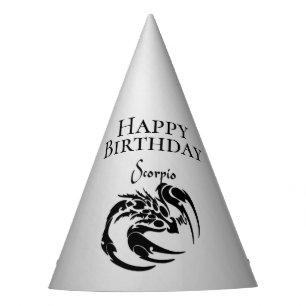 Scorpio Zodiac Birthday Celebration Party Hat