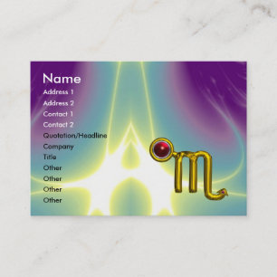 SCORPIO ZODIAC BIRTHDAY Red Grenade Business Card