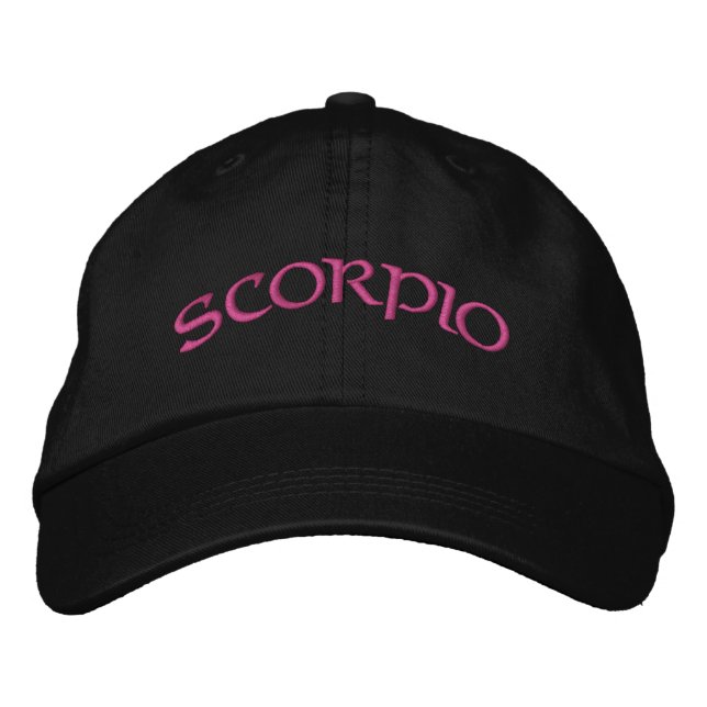 Scorpio Zodiac Black/Magenta Cap (Front)