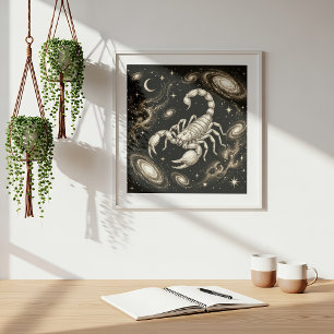 Scorpio Zodiac Celestial Astrology Poster