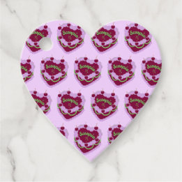 Scorpio Zodiac Coquette Heart Birthday Cake Favour Tags