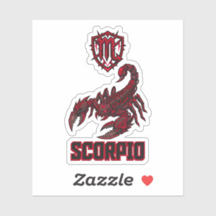 Scorpio Zodiac Crimson Scorpion Cosmic Intensity
