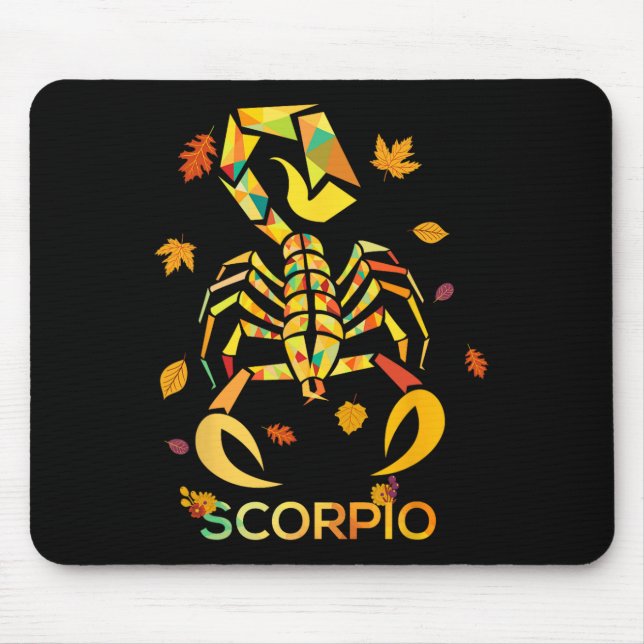 Scorpio Zodiac Fall Scorpion Birthday  Mouse Pad (Front)