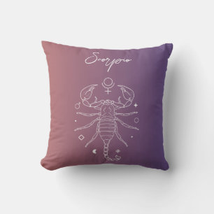 Scorpio zodiac horoscope star sign gradient cushion