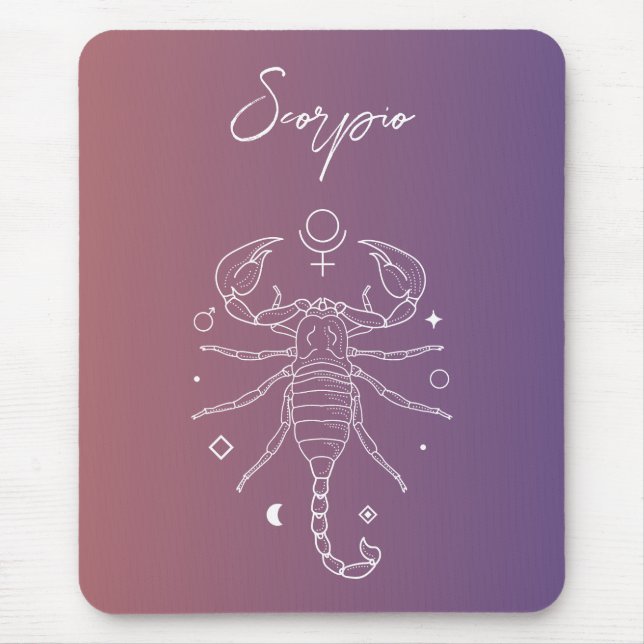 Scorpio zodiac horoscope star sign gradient mouse pad (Front)