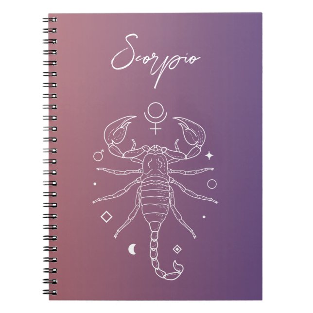 Scorpio zodiac horoscope star sign gradient notebook (Front)