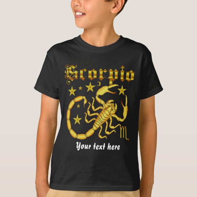 Scorpio-Zodiac Kids All Styles Dark Design-2 T-Shirt (Front)